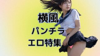 風のいたずら 横風パンチラ